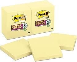 Post It Note Pad Yellow # 654 Size 3"x3"