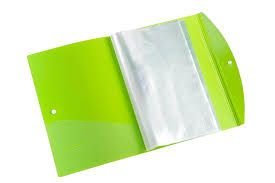 Unistar Clear Pocket Folders 80M Green