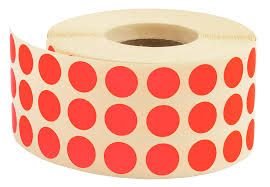 Tanex Round Sticker Labels 19mm Orange