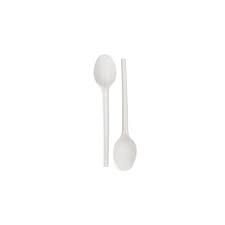 Disposbale Plastic Tea Spoon White